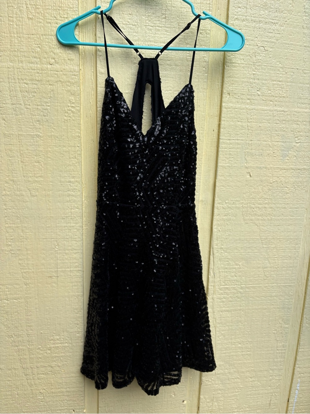 Lulu's Black Sequin Strapless Cocktail Dress